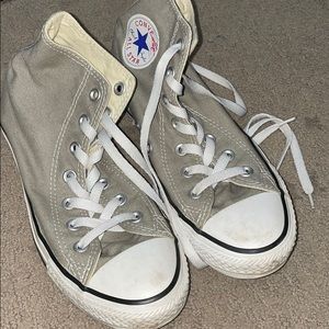 Grey high top converse